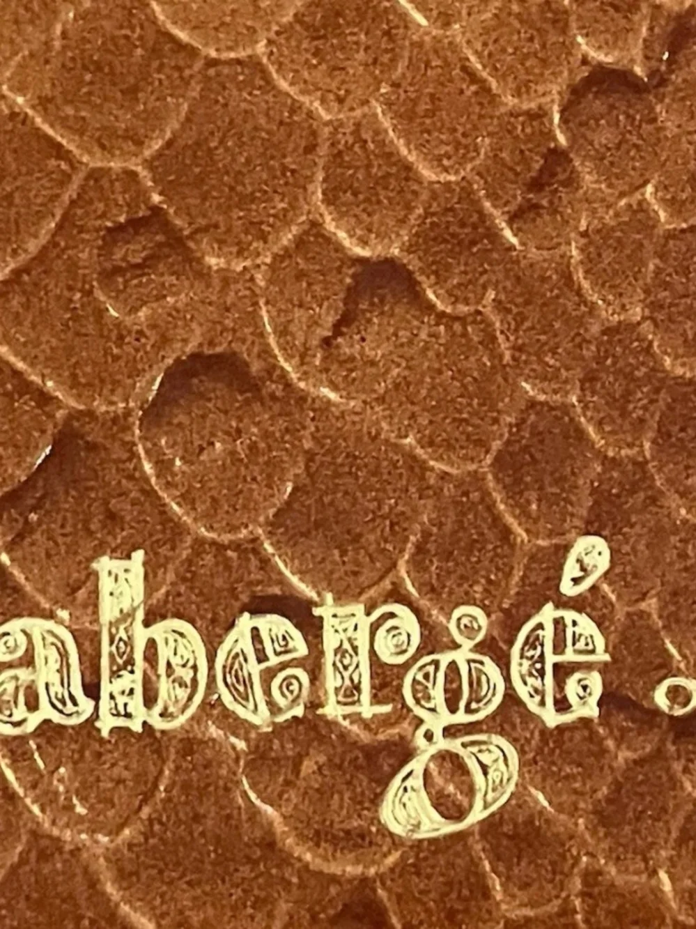 Fabergé Original Vintage Faux Leather Snake Skin Jewelry Box